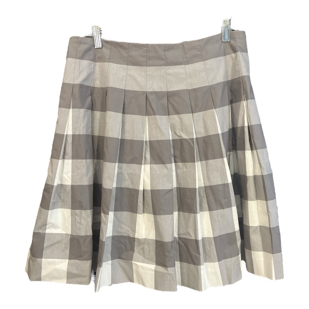 NWT Liz Claiborne Gray Checkered Pleated Mini Skirt Size 14 | Preppy Y2K A-Line - Picture 3 of 7